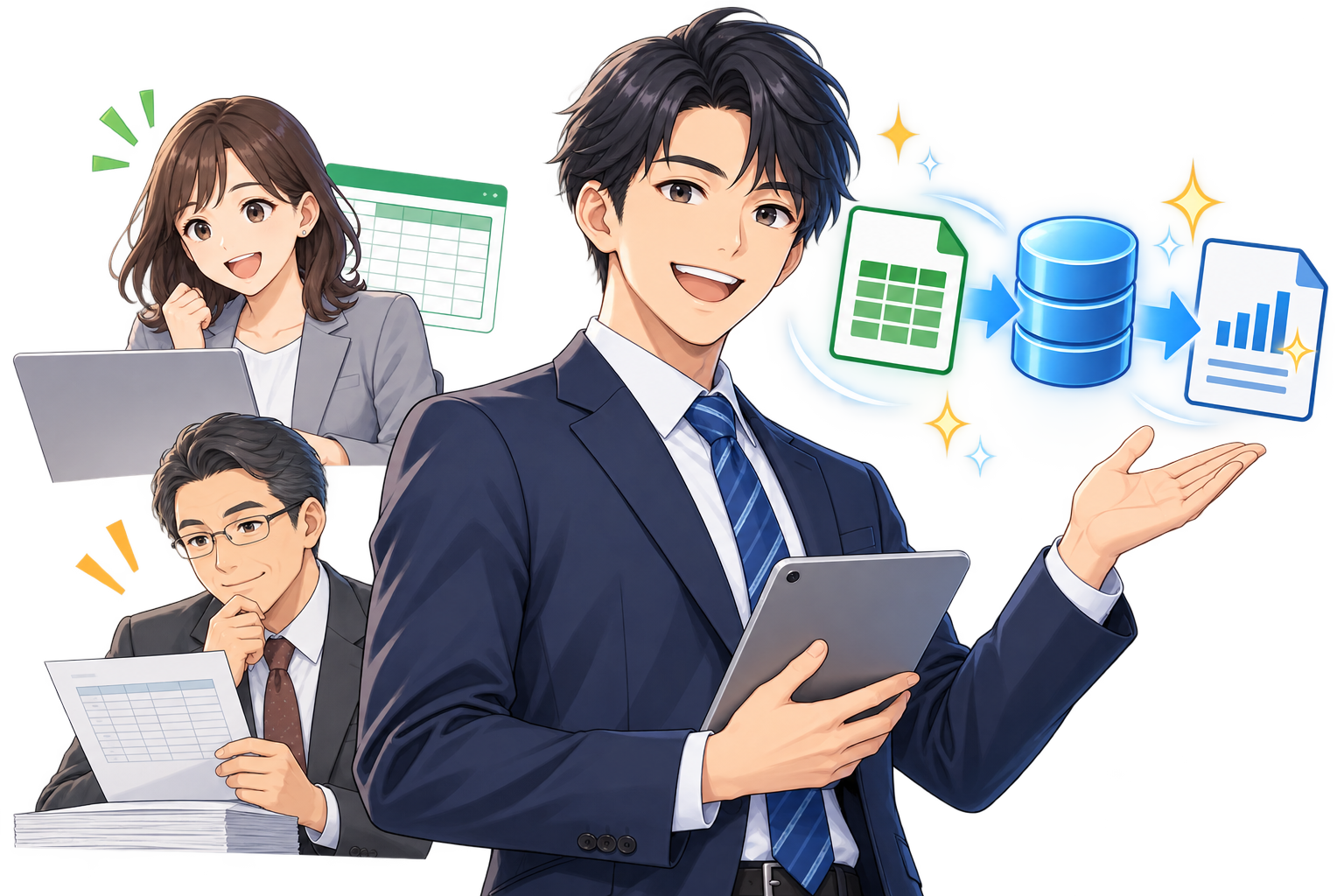 Excelと基幹システムを連携し、業務自動化を支援するビジネスチーム